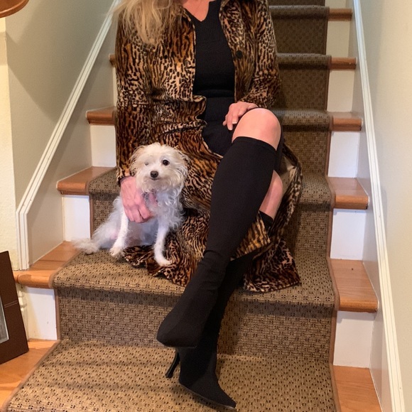Stylish and versatile  leopard print long jacket or dress XS /S - Picture 4 of 10